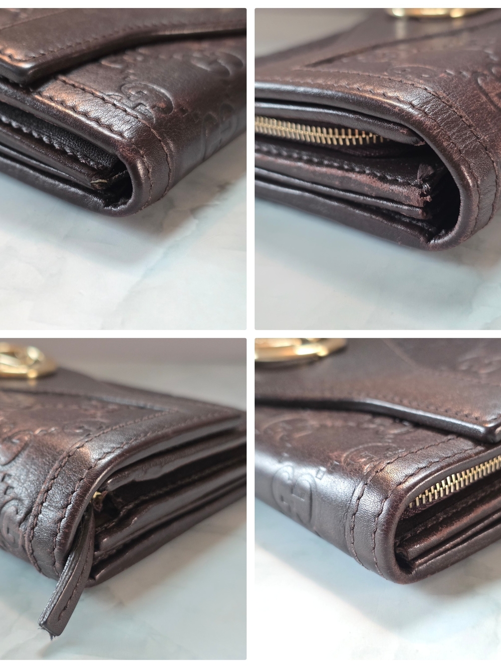 Gucci Guccissima Interlocking GG Continental Wallet Brown - Picture 4 of 9